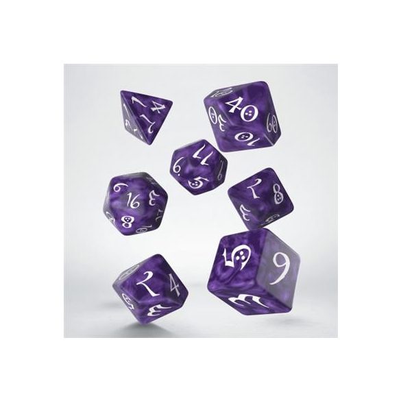 Classic RPG Lavender & white Dice Set (7)-SCLE07