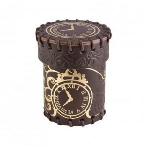 Steampunk Brown & golden Leather Dice Cup-CSTE101