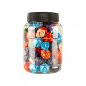 Round Jar of Classic RPG Dice (80)-JMIX04