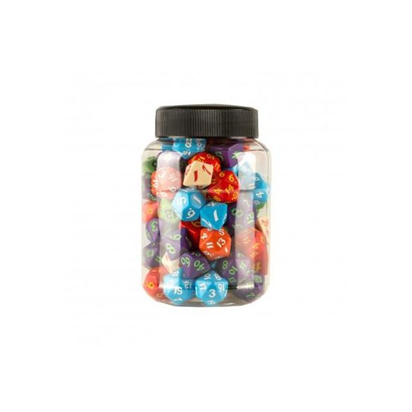 Round Jar of Classic RPG Dice (80)-JMIX04