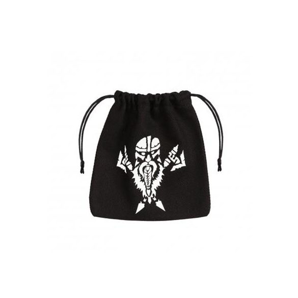 Dwarven Black & white Dice Bag-BDWA101