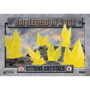 Battlefield In A Box - Citrine Crystals - Yellow - (x6) - 30mm-BB594
