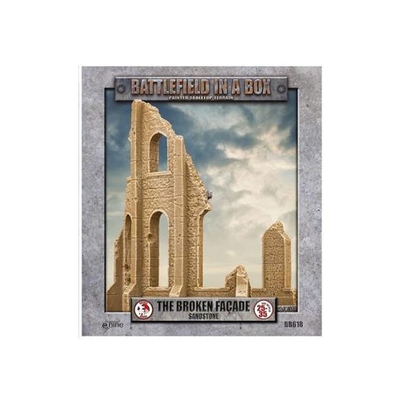 Battlefield In A Box - Gothic Battlefields - Broken Façade - Sandstone (x2) 30mm-BB618