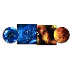 Battlefield In A Box - Gaming Mat - Ice Comets / Fiery Nebula-BB953