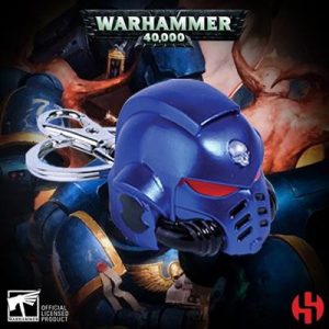 Primaris Space Marine Ultra Marines Helmet Keychain - Warhammer 40K-WHK-K001