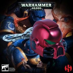 Primaris Space Marine MKVII Helmet Blood Angels Keychain - Warhammer 40K-WHK-K003