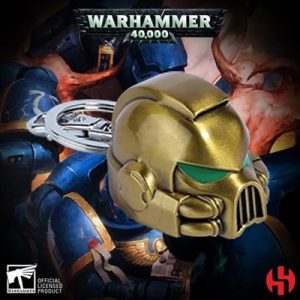 Space Marine MKVII Helmet Gold Keychain - Warhammer 40K-WHK-K004