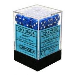 Chessex Speckled 12mm d6 Dice Blocks with Pips (36 Dice) - Water-25906