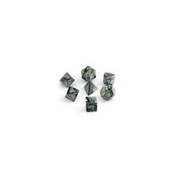 Chessex Gemini Polyhedral 7-Die Set - Black-Grey w/green-26445