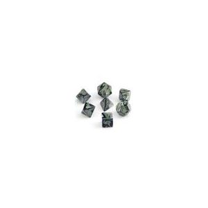 Chessex Gemini Polyhedral 7-Die Set - Black-Grey w/green-26445