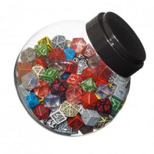 Jar of dice with D6, D10, D20 (150)-JMIX01