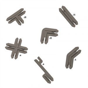 Battle Systems: Plastic Terrain Clips - Brown-BSTXX010