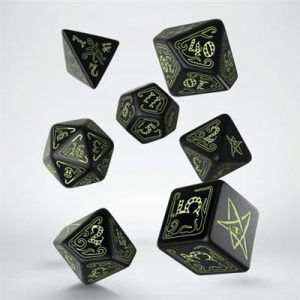 Call of Cthulhu Dice Black & glow-in-the-dark Dice Set-SCTH07