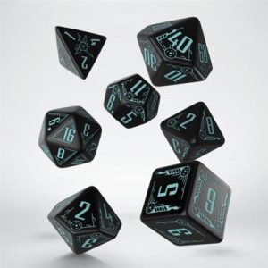 Galactic Black & blue Dice Set (7)-SGAL02