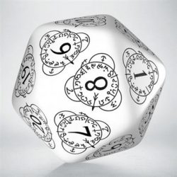 D20 Level Counter White & black Die-20LEV02