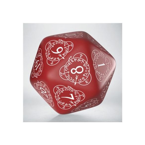 D20 Level Counter Red & white Die-20LEV03