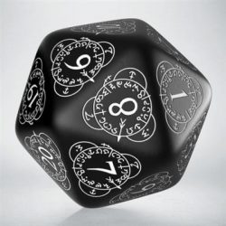 D20 Level Counter Black & white Die-20LEV01