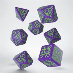 Pathfinder Goblin Purple & green Dice Set (7)-SPAT18