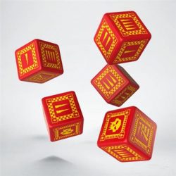 Orc Red & yellow 5D6 Dice (5)-WORK23