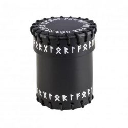 Runic Black Leather Dice Cup-CRUN101