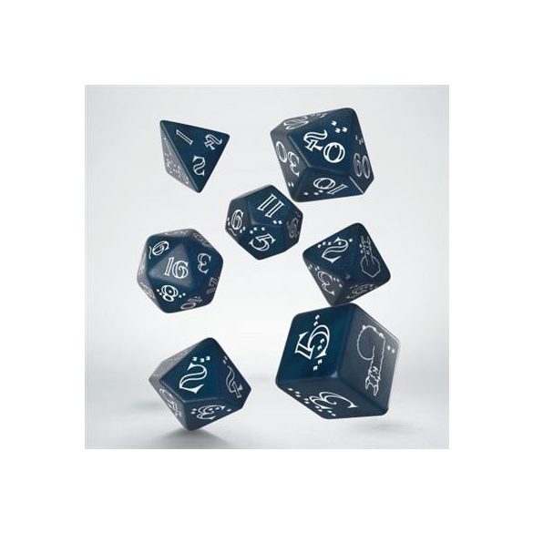 Shimmering Llama Dice Set (Glittering dark blue & white)-SLLA03