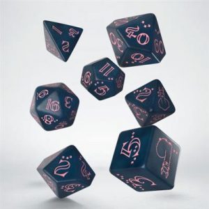 Sparkling Llama Dice Set (Glittering dark blue & pink)-SLLA01