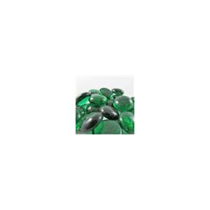 Chessex Gaming Glass Stones in Tube - Crystal Dark Green (40)-1125