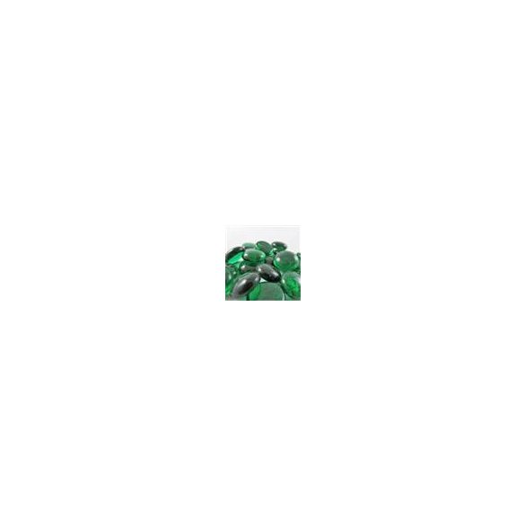Chessex Gaming Glass Stones in Tube - Crystal Dark Green (40)-1125