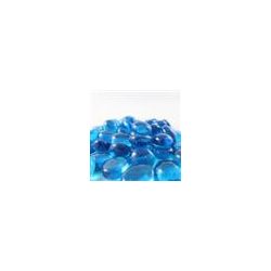 Chessex Gaming Glass Stones in Tube - Crystal Aqua (40)-1137