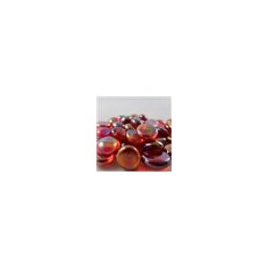 Chessex Gaming Glass Stones in Tube - Iridized Crystal Red (40)-1174