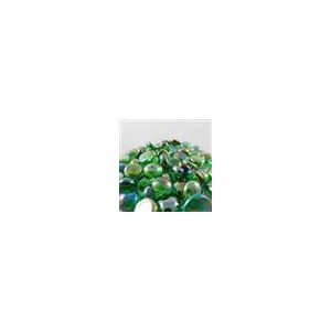 Chessex Gaming Glass Stones in Tube - Iridized Crystal Green (40)-1175