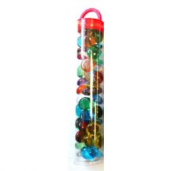 Chessex Gaming Glass Stones in Tube - Assorted Crystal (40)-1195