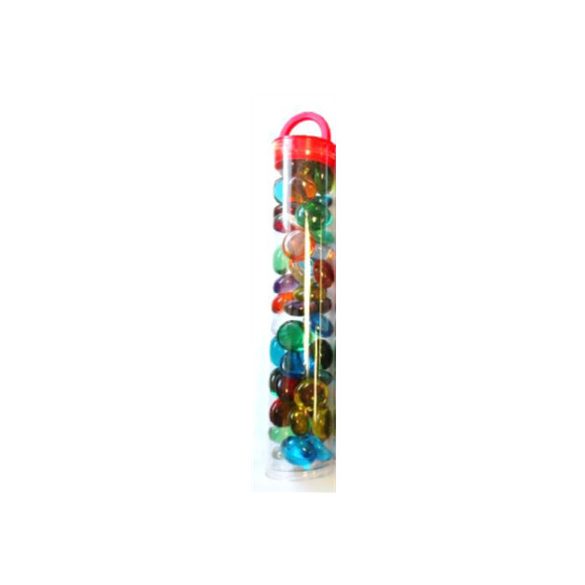 Chessex Gaming Glass Stones in Tube - Assorted Crystal (40)-1195