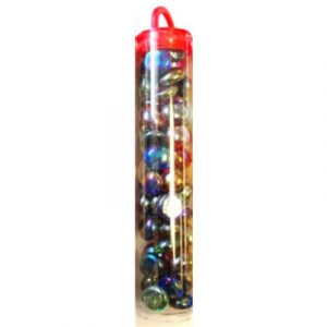 Chessex Gaming Glass Stones in Tube - Assorted Iridized (40)-1197