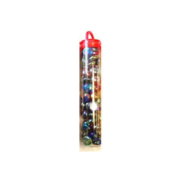 Chessex Gaming Glass Stones in Tube - Assorted Iridized (40)-1197
