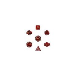 Chessex Vortex 7-Die Set - Burgundy w/gold-27434