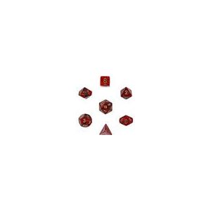 Chessex Vortex 7-Die Set - Burgundy w/gold-27434