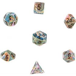 Chessex Festive 7-Die Set - Virbrant w/brown-27441