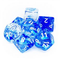 Chessex Nebula 7-Die Set - Dark Blue w/white-27466