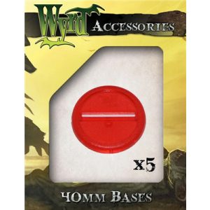Wyrd Games - Red 40mm Translucent Bases (5 pack)-WYR00047