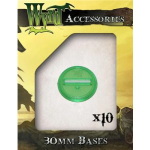 Wyrd Games - Green 30mm Translucent Bases (10 pack)-WYR00049