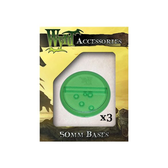 Wyrd Games - Green 50mm Translucent Bases (3 pack)-WYR00051
