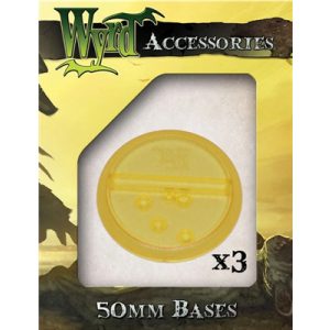 Wyrd Games - Gold 50mm Translucent Bases (3 pack)-WYR00060