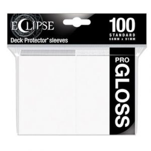UP - Standard Sleeves - Gloss Eclipse - Arctic White (100 Sleeves)-15600