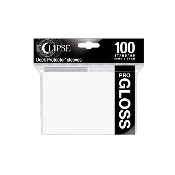 UP - Standard Sleeves - Gloss Eclipse - Arctic White (100 Sleeves)-15600