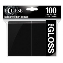 UP - Standard Sleeves - Gloss Eclipse - Jet Black (100 Sleeves)-15601