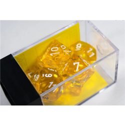 Chessex Translucent Polyhedral 7-Die Set - Yellow/white-23072