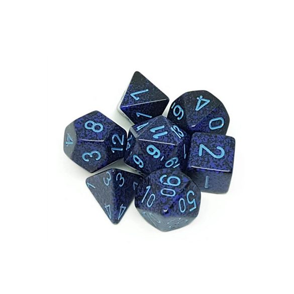 Chessex Speckled Polyhedral 7-Die Set - Cobalt-25307