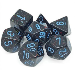 Chessex Speckled Polyhedral 7-Die Set - Blue Stars-25338