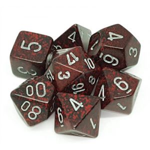 Chessex Speckled Polyhedral 7-Die Set - Silver Volcano-25344